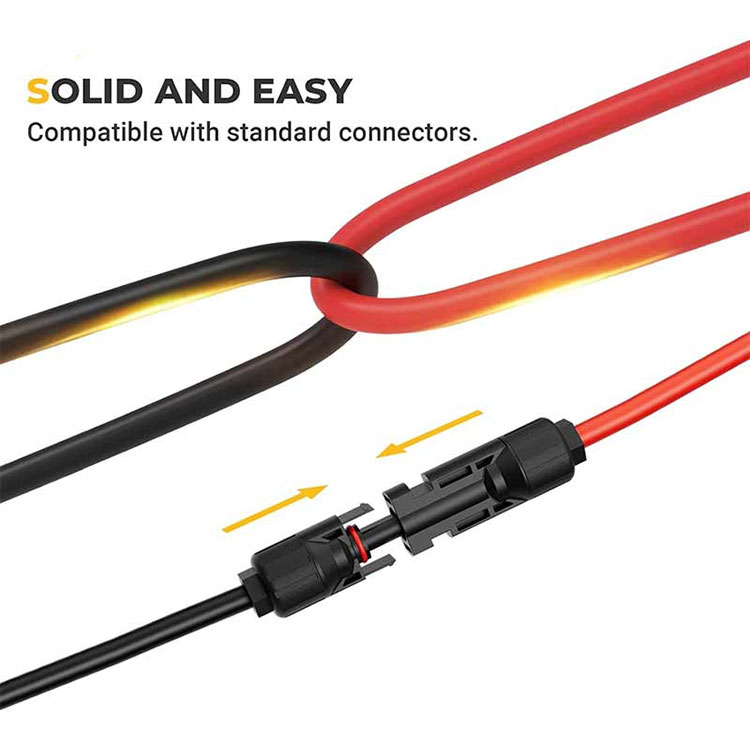 20 רגל 10AWG כבל מאריך סולארי