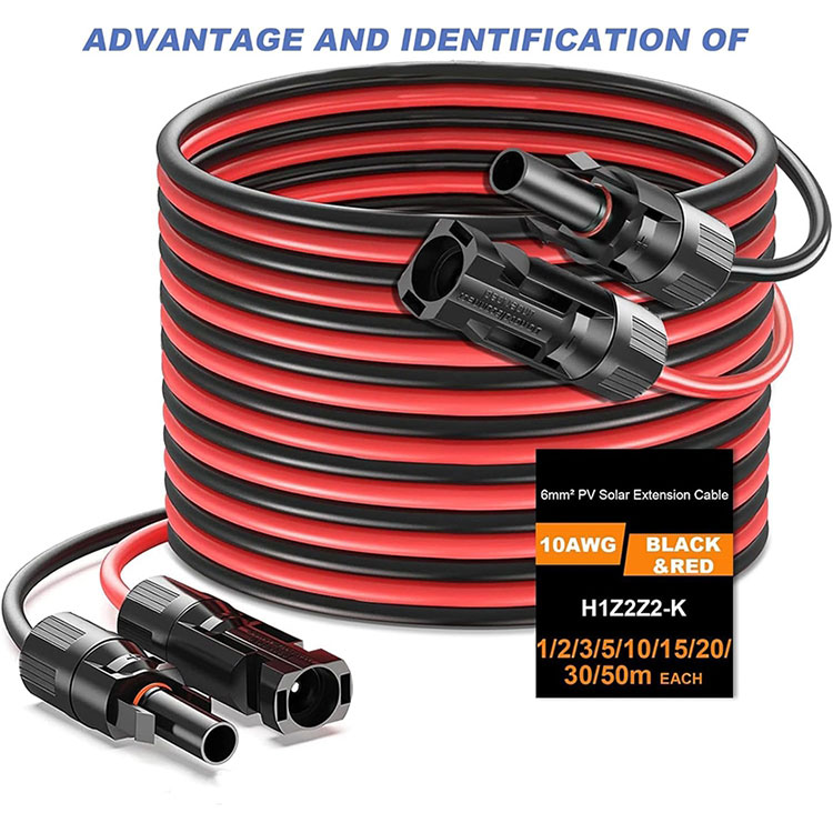 כבל מאריך 50 רגל 10AWG עבור מערכת PV צמודה על הקרקע