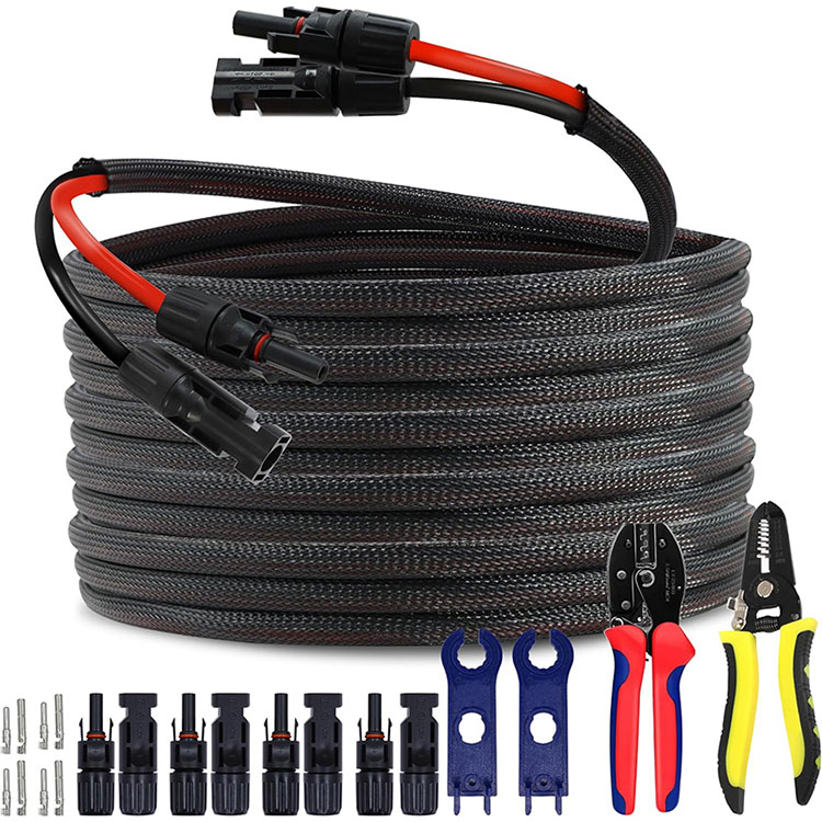 מערך PV מערך מסחרי 10AWG חיבור חוט 50FT
