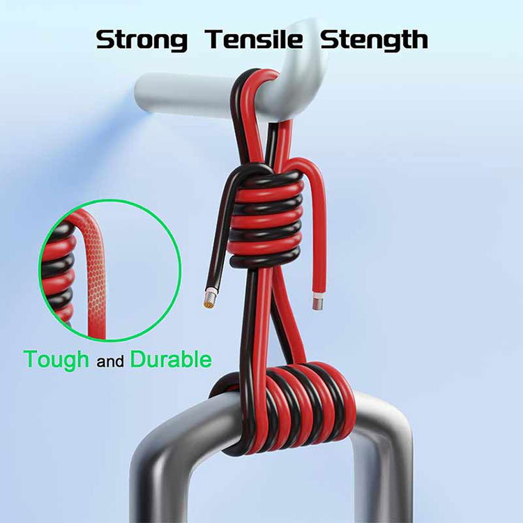 כבל מאריך לפאנל סולארי 10AWG (6mm2) חוט נחושת משומר